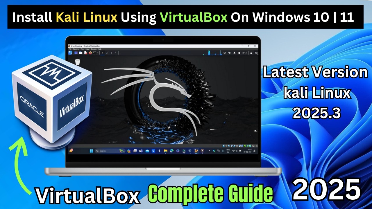 How to Install Kali Linux Using virtual box on Windows 10 | 11 | # ...