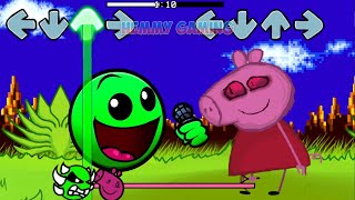 FNF Geometry Dash 2.2 vs Peppa Pig ALL PHASES Sings Chasing | Tails.Exe V2 Fire In The Hole FNF Mods