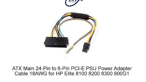 24Pin ATX Adapter Cable 18AWG for HP Elite 8100 8200 8300 800G1