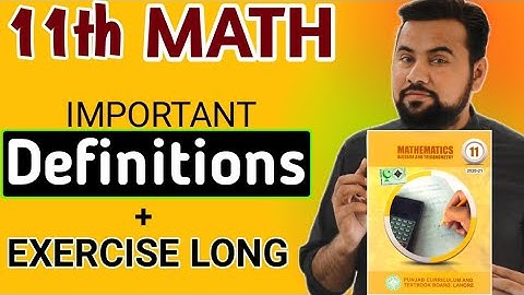class 11 math important exercise🔥| math paper important definitions | 11th math guess 2025