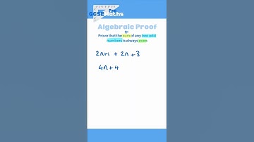 Algebraic Proof - Sum of Two Odd Numbers is Even #maths #gcse #proof #mathsshorts #algebra