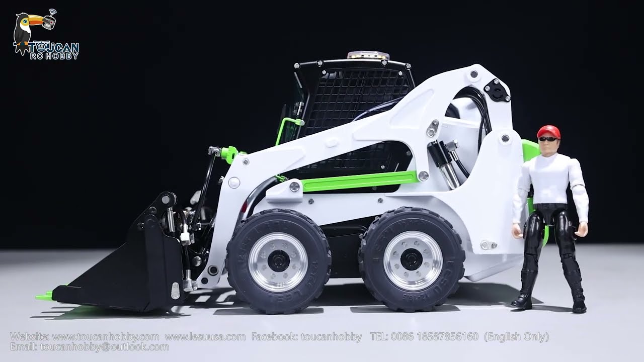1:14 LESU Aoue-LT5H Wheeled Skid-Steer Loader RC Hydraulic System For TAMIIYA DIY Model