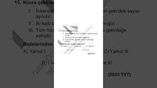 2024 Tyt Biyoloji Çıkmış Soru Ve Çözümü
