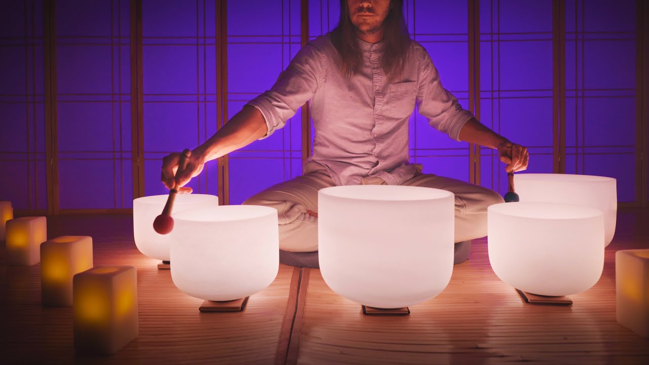 Tension Relieving Sound Bath | Fall Asleep in Minutes | Singing Bowl ...