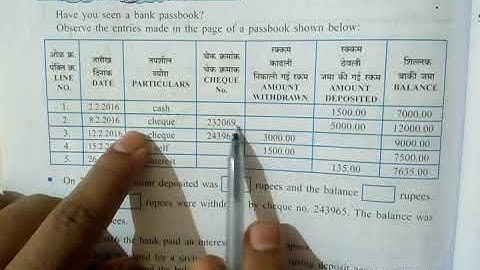 Class VII : Maths : Chapter 10. Banks and Simple Interest