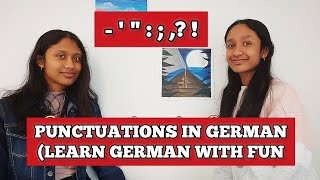 Episode 14 + bloopers |Satzzeichen / Punctuations | learn German with fun | sisters teaching German