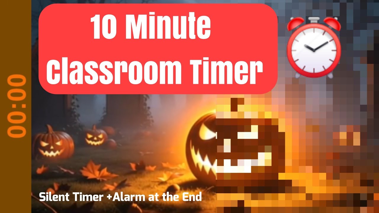 Spooky Timer Object 10 Minute Classroom Timer ๐ Halloween Pixel Reveal | Spooky Study Timer ...