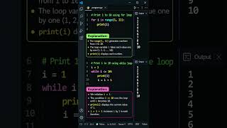 Print 1 to 10 Using For Loop & While Loop in Python | CBSE 2026-27 | #shorts