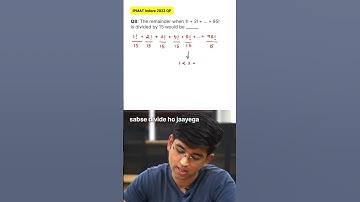 Solving IPMAT 2023: The remainder when 1! + 2! + ... + 95! is divided by 15 is: