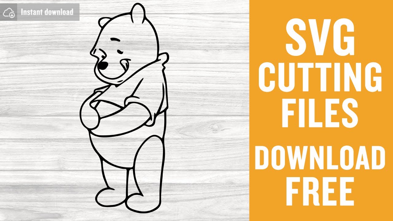 Free Winnie The Pooh Outline SVG