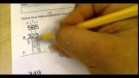 Partial Sums Triple Digit Addition