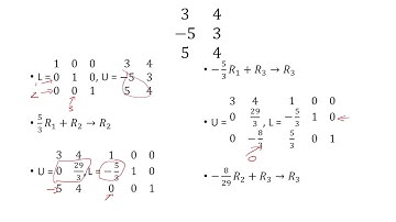 LU Decomposition of a Non Square Matrix Example