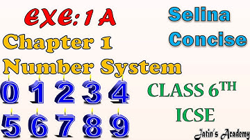 Chapter 1 Number system Class 6 Selina Concise Mathematics ICSE Solutions in hindi @jatinacademy