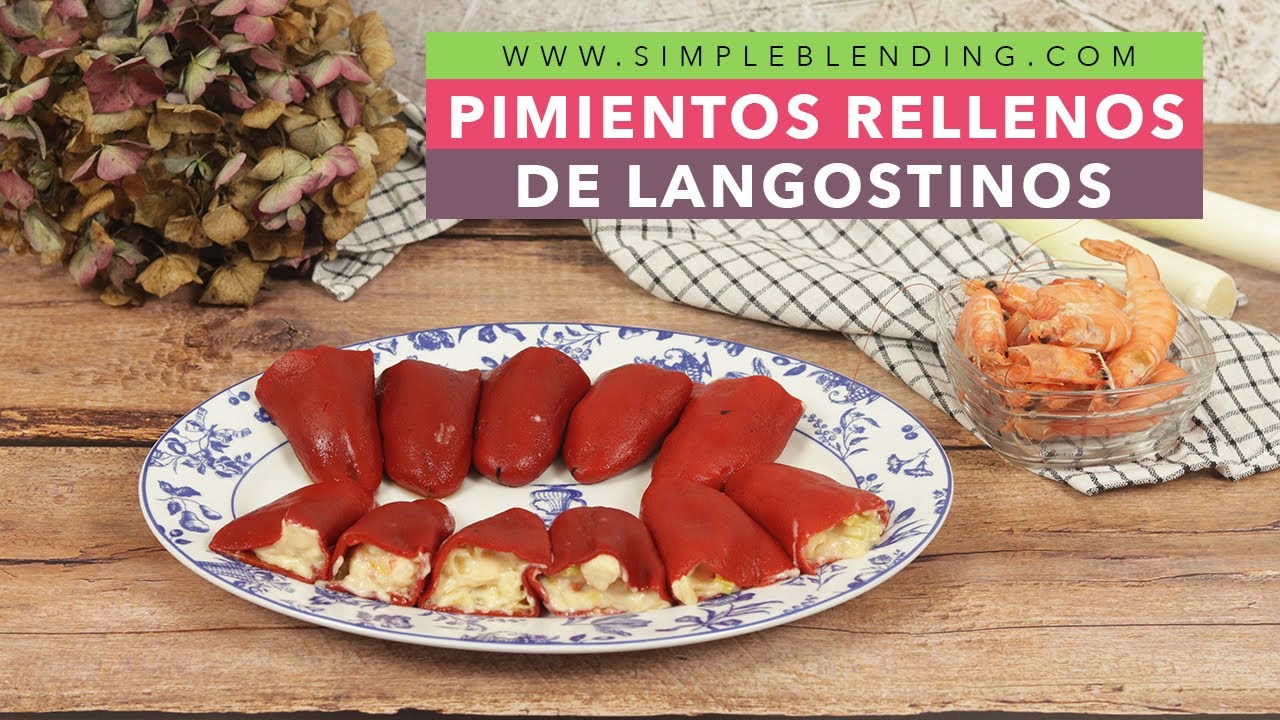 PIMIENTOS RELLENOS DE LANGOSTINOS | Pimientos rellenos de puerro y langostino | Dieta saludable