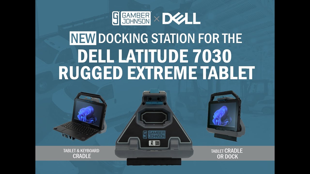 Dell Latitude 7030 Rugged Extreme Tablet Vehicle Docking Station Full Port Gamber Johnson