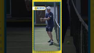 Double Handed Forehand Volley Footwork Breakdown #tennis #tennistips #volley