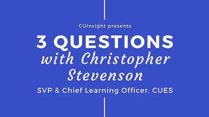 3 Questions with CUES' Christopher Stevenson
