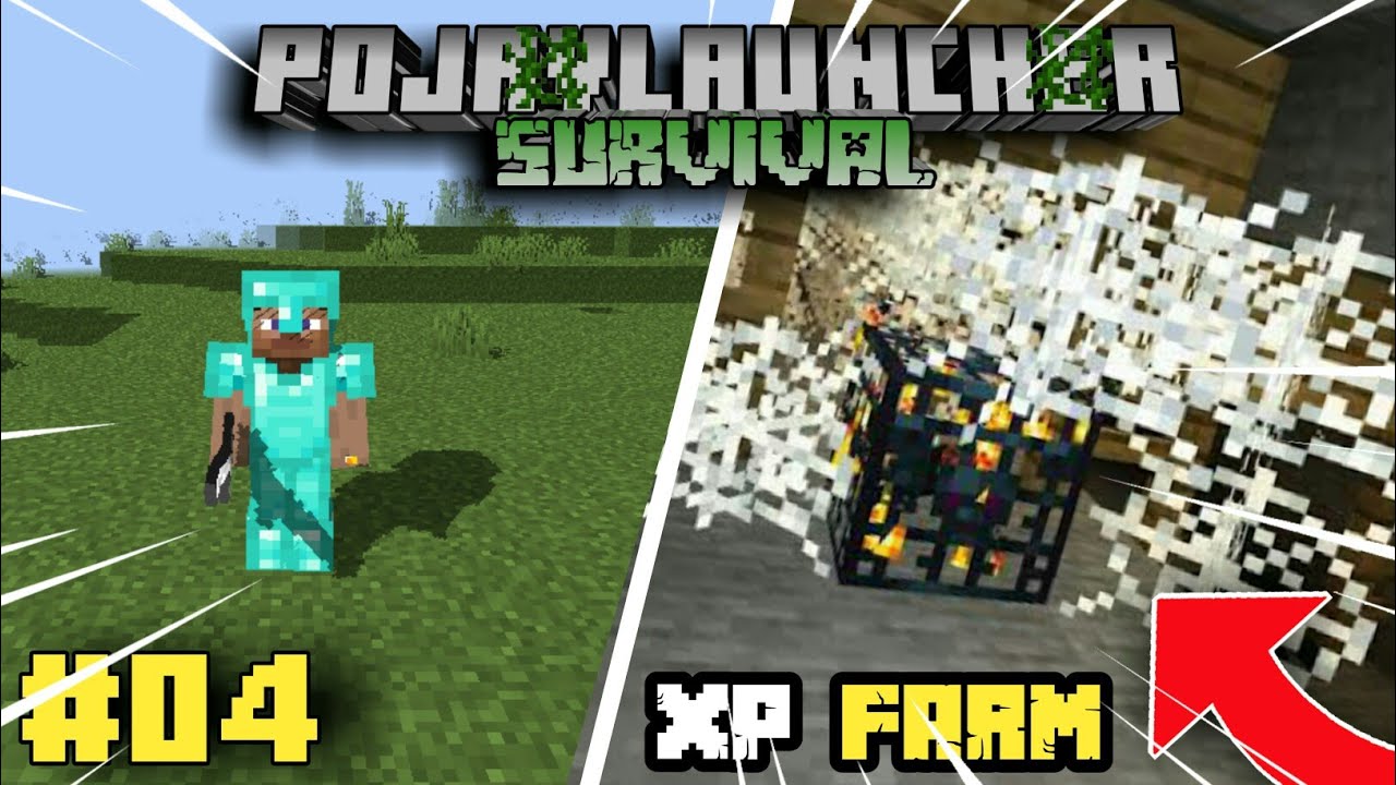 FINALLY!! I Made An Infinite XP FARM In Pojavlauncher Survival Series ...