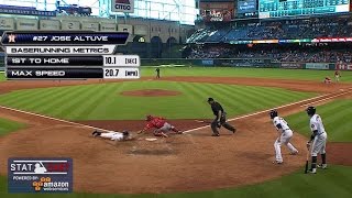 LAA@HOU: Altuve hits 20 mph on dash to home plate