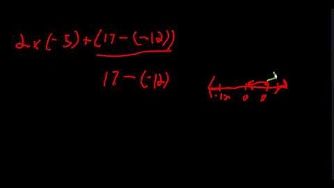 Using Positive and Negative Numbers in the Order of Operation