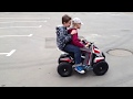 Дети вдвоем на 2 тактном квадроцикле 49cc