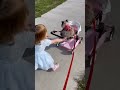 What it's like going on a walk with a toddler
