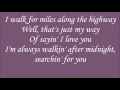 Patsy Cline Walking After Midnight Lyrics