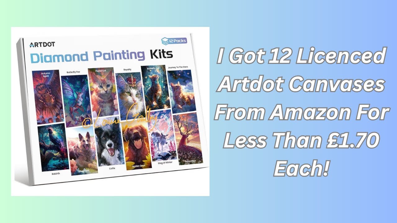 Я купила 12 лицензированных алмазных картин от Ardot менее чем за 1,70 фунта каждая!
