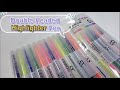 Double Headed Highlighter Pen Set Multi Color Fluorescent Dual Head Highliter Stablio Zebra