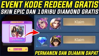 DIJAMIN DAPAT SKIN EPIC &amp; 10.000 DIAMOND GRATIS - EVENT TERBARU KODE REDEEM SKIN DAN DIAMOND GRATIS