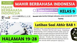 Mahir Berbahasa Indonesia Kelas 9 Halaman 19 - 28 Latihan Soal Akhir BAB 1 Kurikulum Merdeka