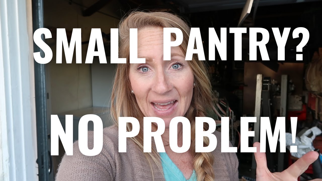 Small Pantry Food Storage Organization How I store a monthly grocery