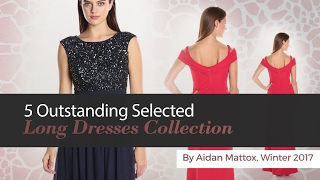 5 Outstanding Selected Long Dresses Collection By Aidan Mattox, Winter 2017