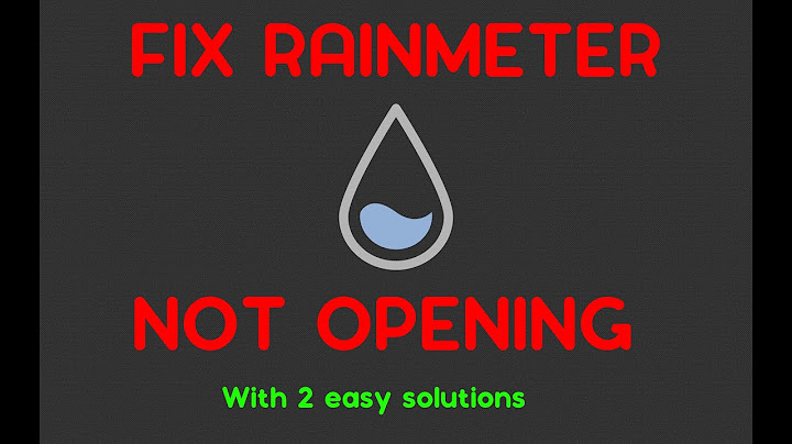 Fix lỗi khi không mở được skin trong raimeter