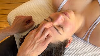 Face and Head Acupressure Massage Demonstration