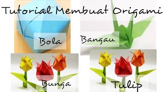 How to Make Origami Burung Bangau || Oarigami Bunga Tulip || Origami Bola screenshot 5