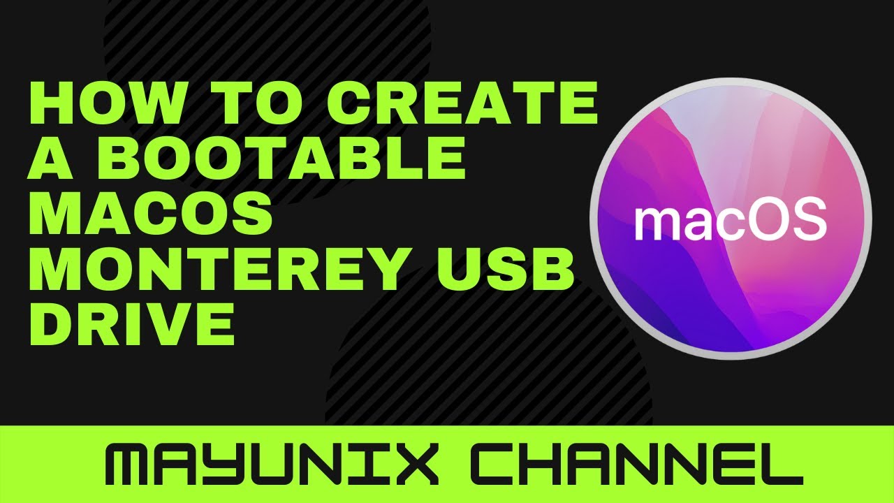 How to create a bootable macOS Monterey USB drive - YouTube