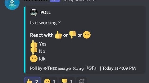 How to make a poll/vote command in bdfd , for mobile. Working, Poll/Vote command 😱😊☺️😃
