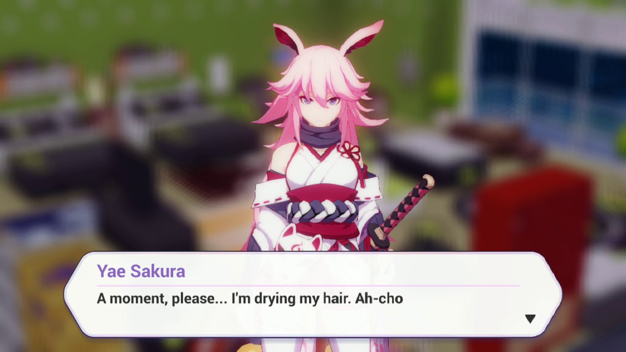 Honkai impact 3 dorms sakura and kallen - YouTube