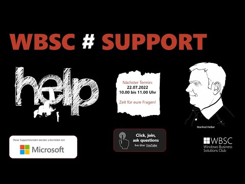 Live Q&A zu euren Microsoft Fragen - WBSC#SUPPORT