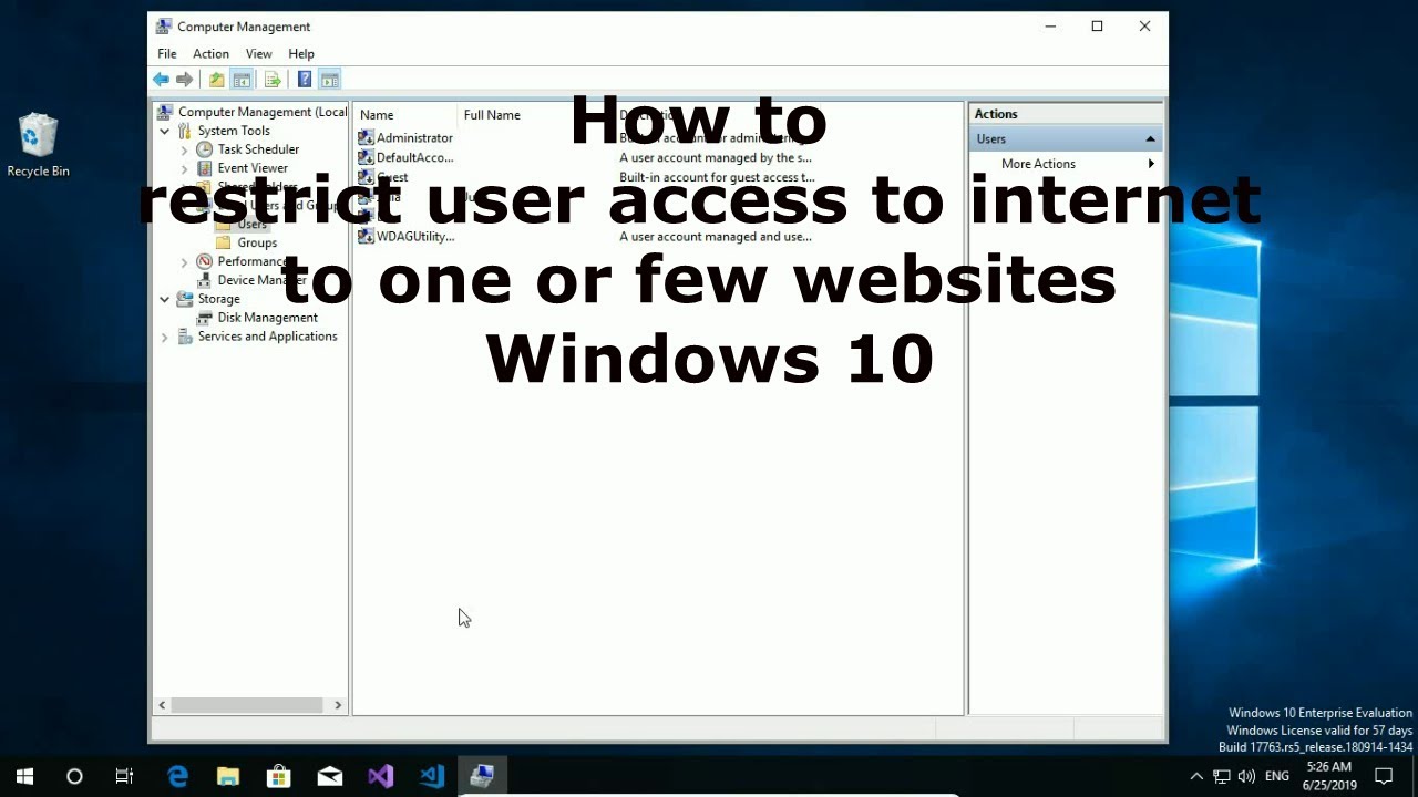 Restrict user. How to use access.