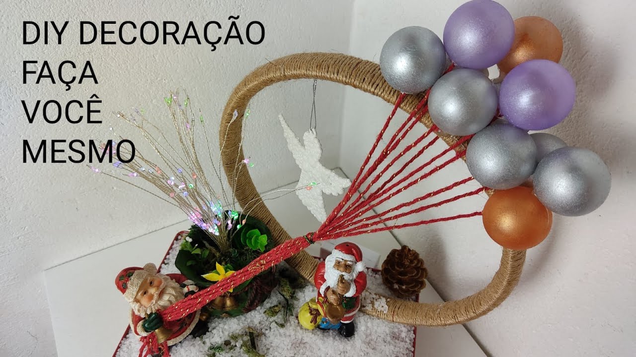 DIY DECORAÇÃO DE NATAL FAÇA VOCÊ MESMO DO LIXO AO LUXO ARTESANATO