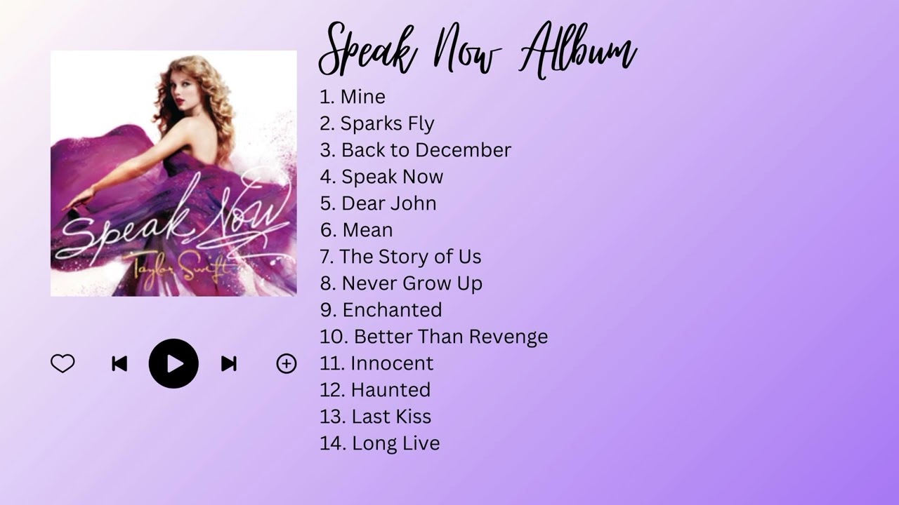 TAYLOR SWIFT - SPEAK NOW ALBUM