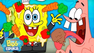 Bob Esponja | Os Alimentos MAIS Bagunçados do Bob Esponja 🍔 | Bob Esponja em Português