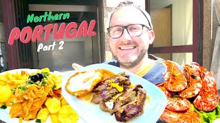 INSANE Northern Portuguese Food - Whole SEA BASS + Traditional VILLAGE FEAST!!