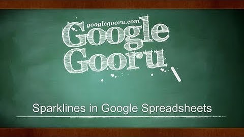 Sparklines in Google Spreadsheets
