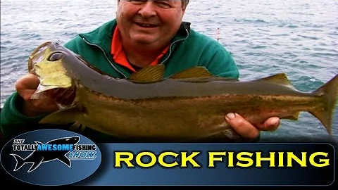 Rock fishing for Pollack with soft plastic lures -...
