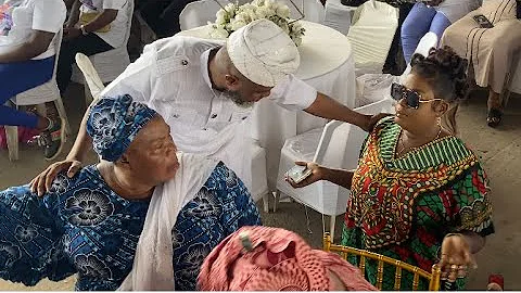ENIOLA BADMUS WENT ON HER KNEES TO GREET MADAM SAJE AT MURPHY AFOLABI 8 DAYS FIRDAUS PRAYER