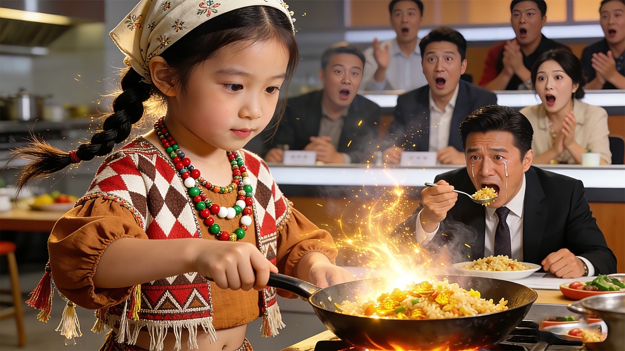 乡村四岁女孩被嘲没见过世面，她踮脚炒了碗黄金蛋炒饭。香气炸开那一刻，总裁追出赛场三條街，只为求她当私厨。#女频#甜宠#复仇#重生