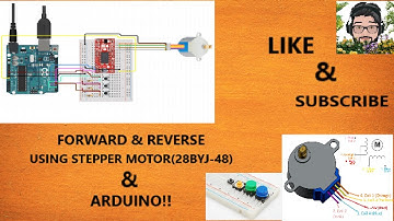 PUSH BUTTON CONTROL OF STEPPER MOTOR(28BYJ-48) FORWARD & REVERSE MOVEMENT USING ARDUINO!!